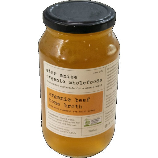 Star Anise Organic Wholefoods Beef Broth Glass 500ml
