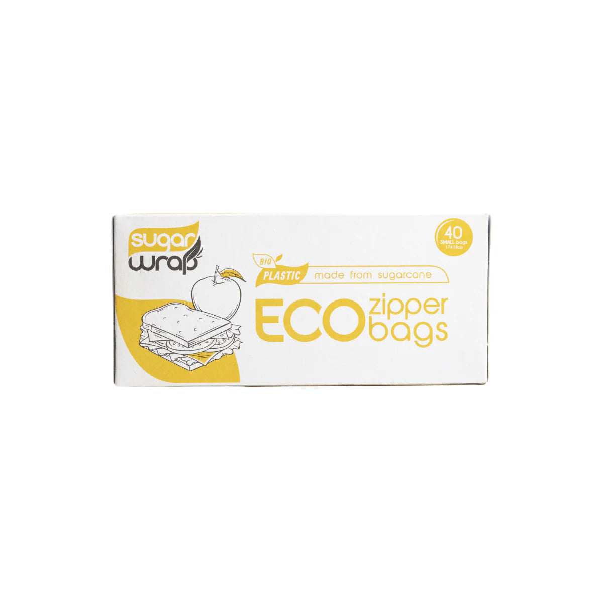 SugaWrap Eco Zipper Bags Sandwich (40 bags)