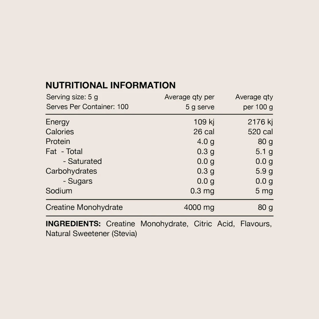 Switch Nutrition Creatine Mango Passionfruit 500g