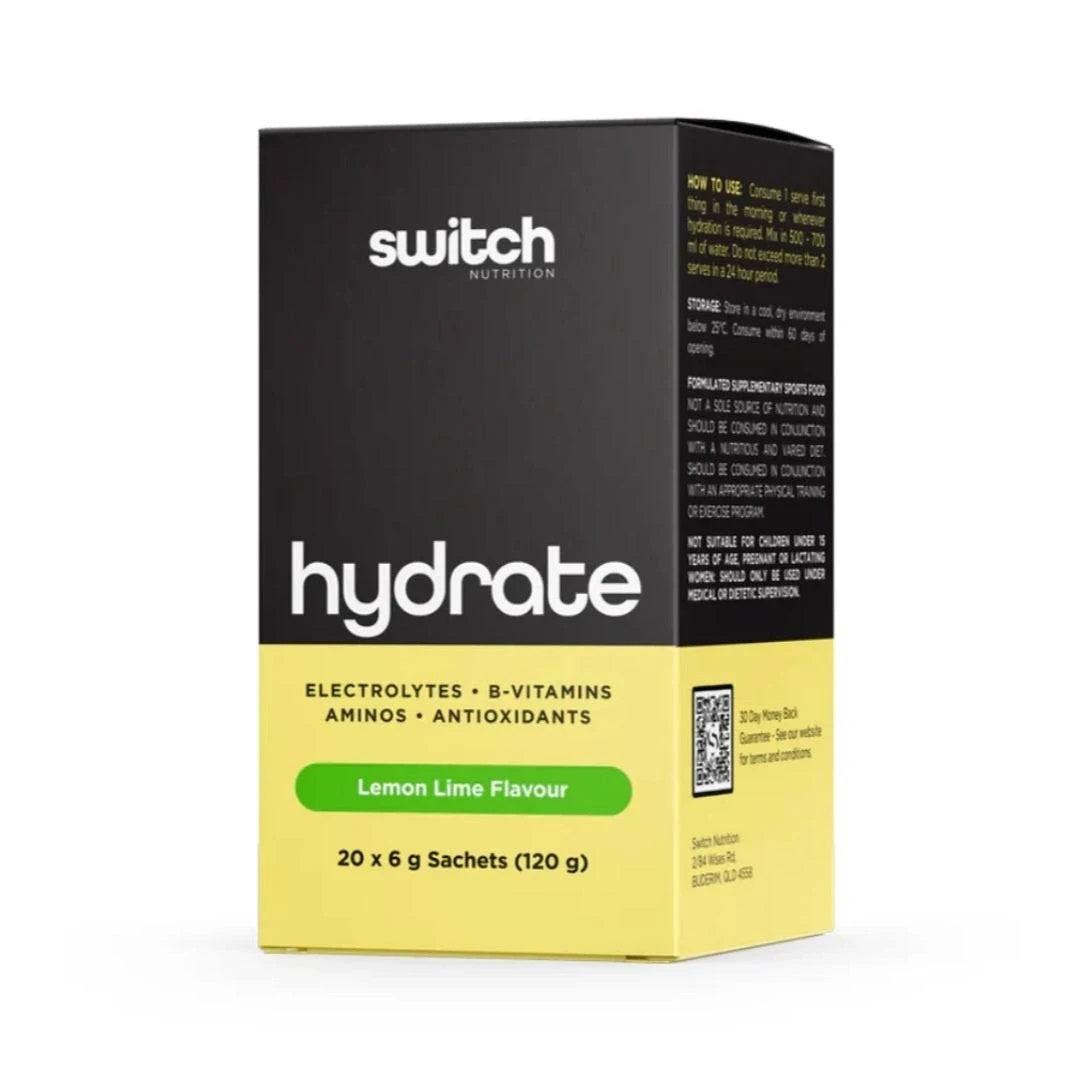 Switch Nutrition Hydrate Electrolytes Lemon Lime 20x6g