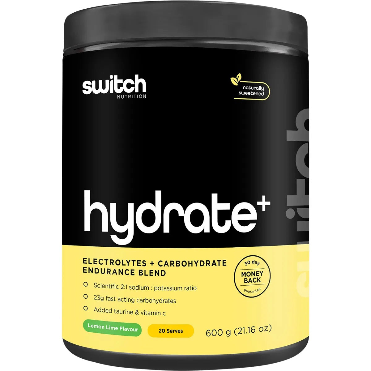 Switch Nutrition Hydrate+ Lemon Lime Flavour 600g