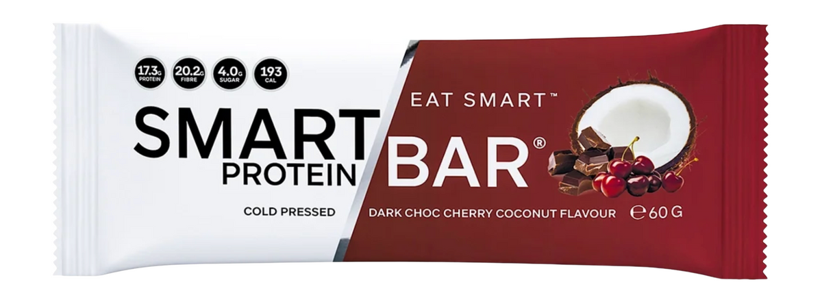 Smart Protein Bar Dark Choc Cherry Coconut Flavour Protein Bar 60g