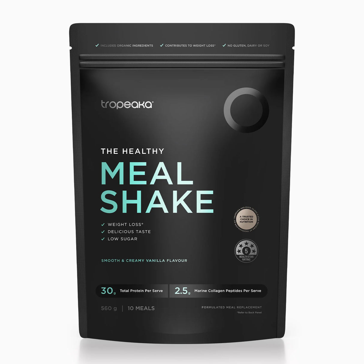 Tropeaka The Healthy Meal Shake Smooth & Creamy Vanilla 560g