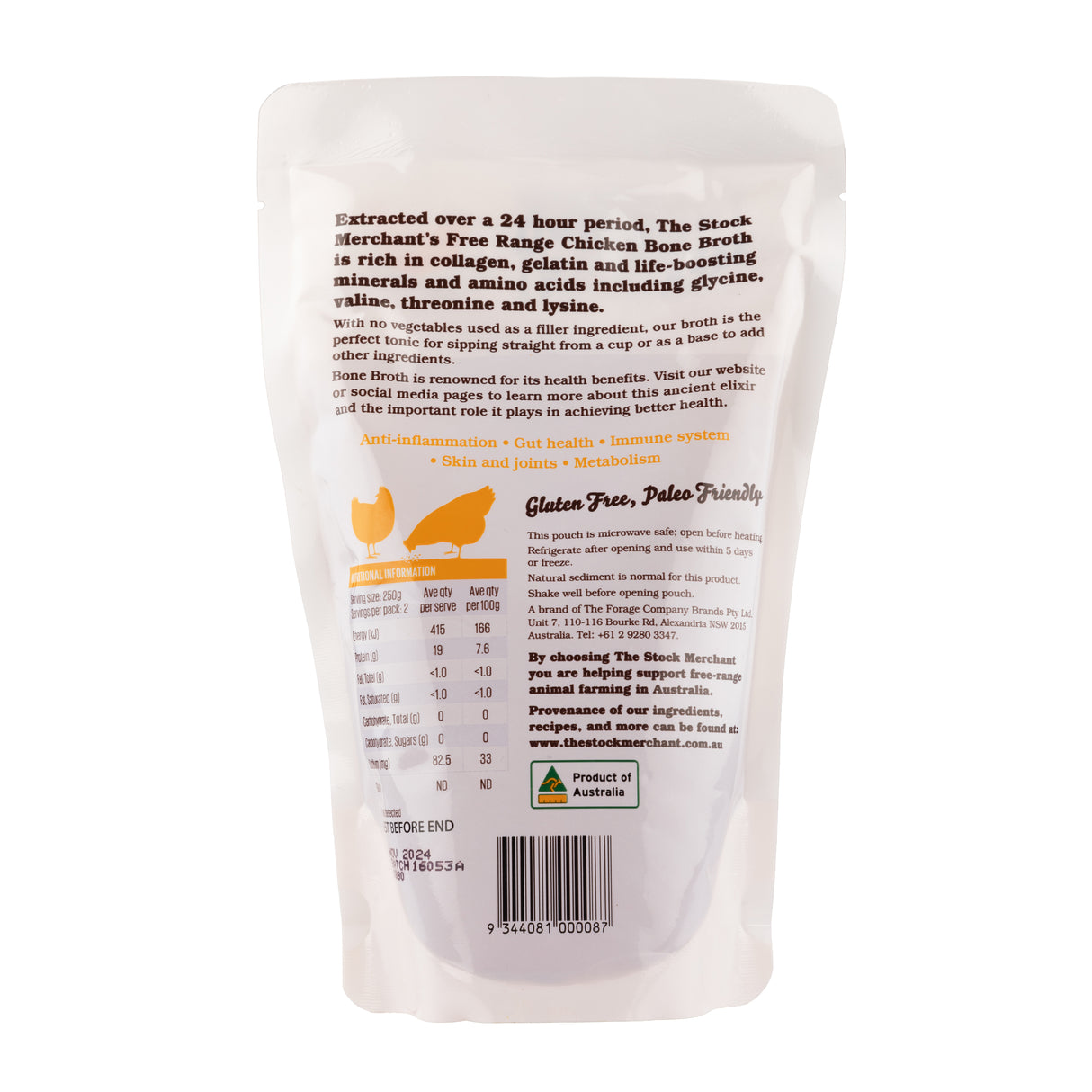 The Stock Merchant Gut Health Chicken Bone Broth 500g