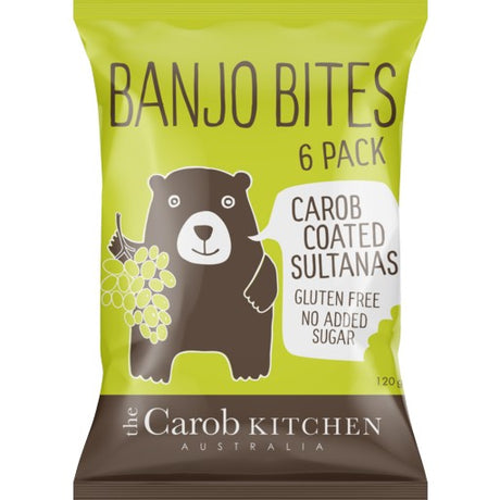 The Carob Kitchen Banjo Bites Carob Coated Sultanas 120g