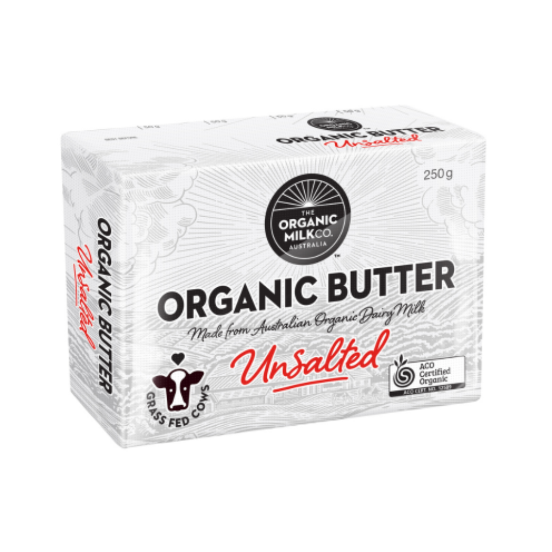 The Organic Milk Co Butter Unsalted Org 250g