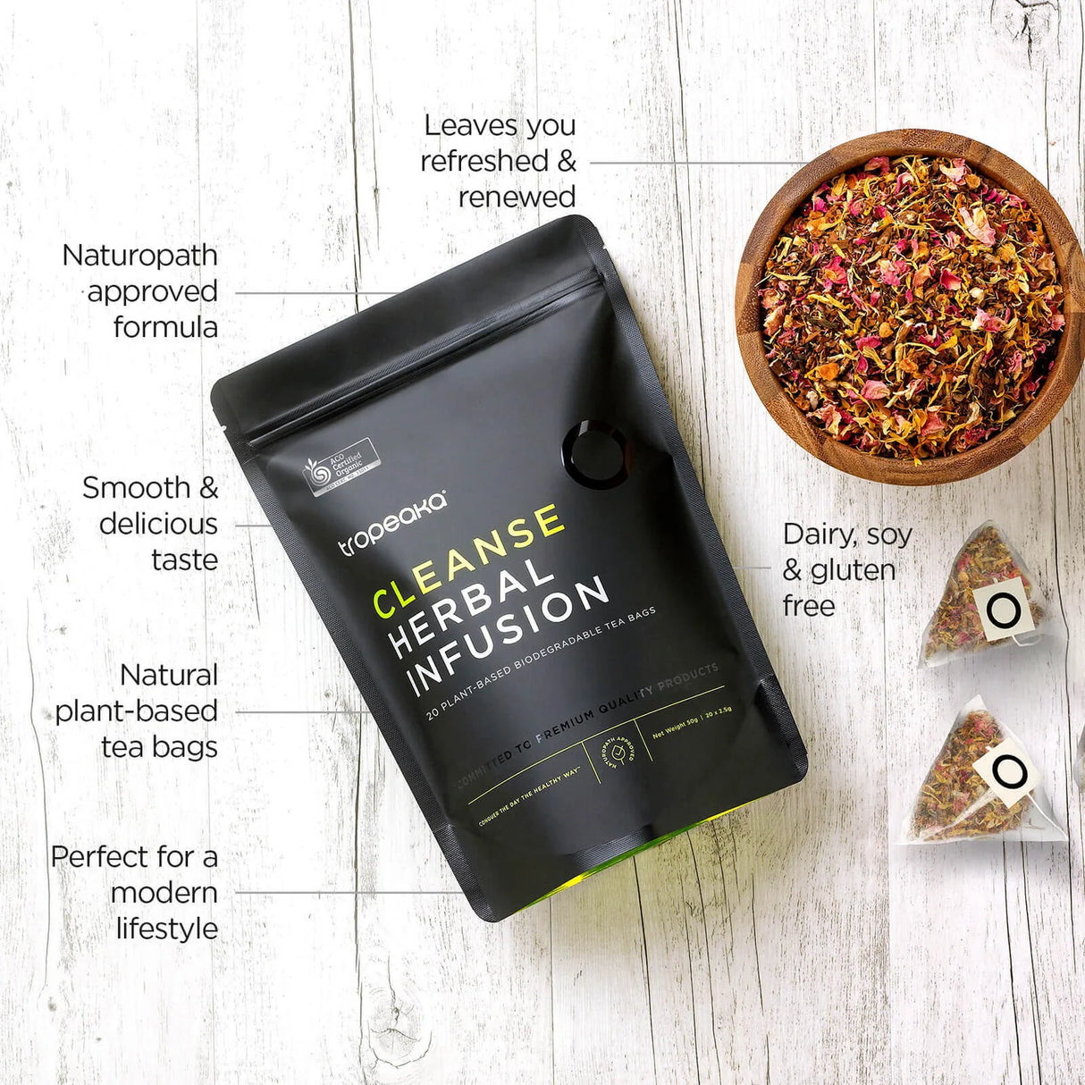 Tropeaka Cleanse Herbal Tea 20tb