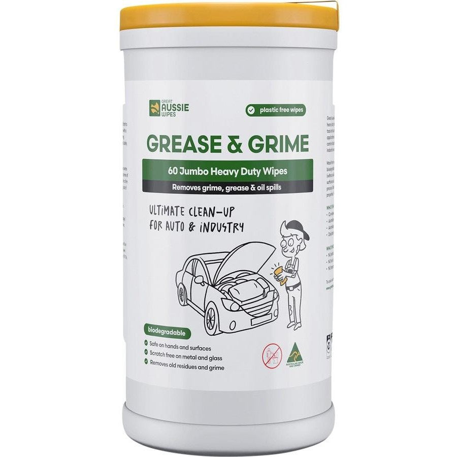 Aussie Wipes Grease Grime Jumbo x60