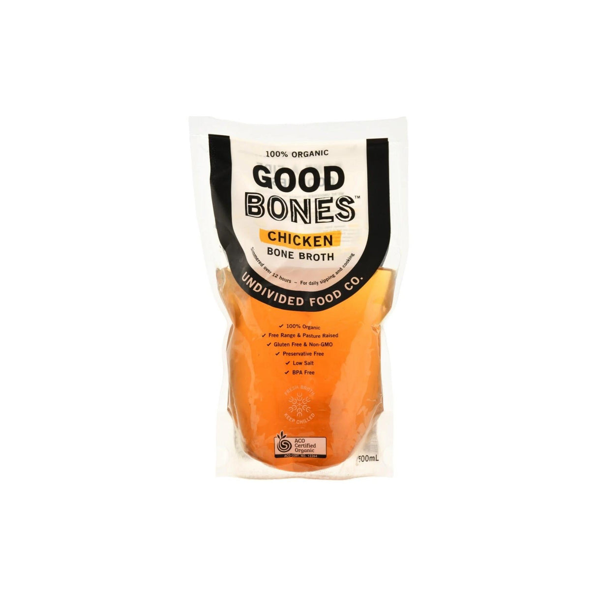 Undivided Food Co Chicken Broth 500g
