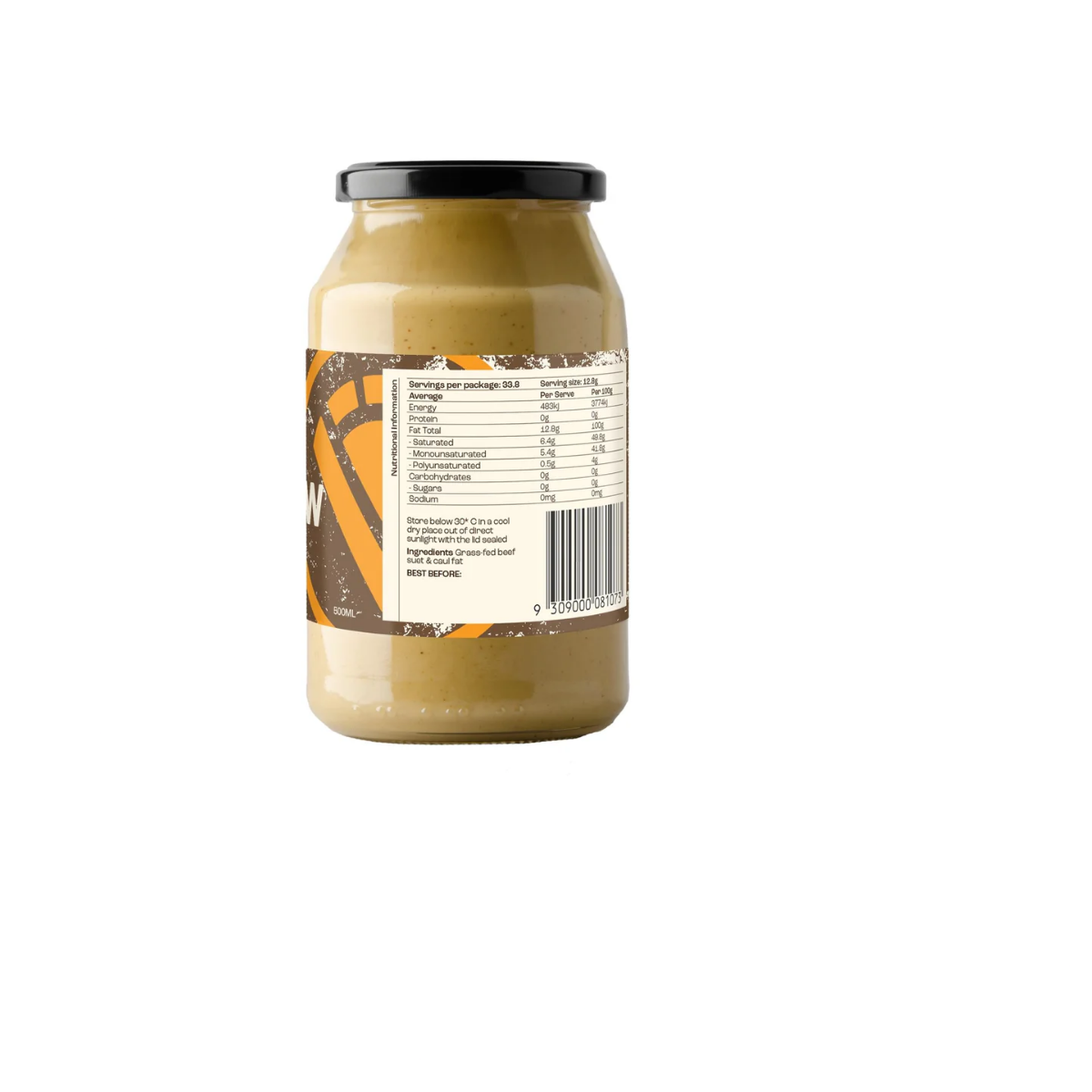 Vital Origin Vital Origin Grass Fed Tallow Natural 500ml