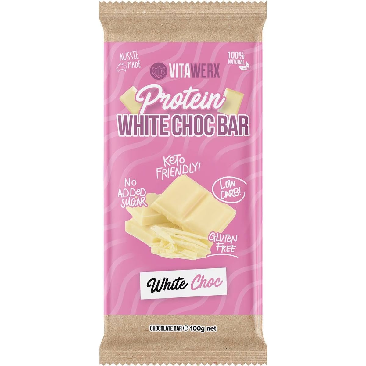 Vitawerx White Chocolate Bar 100g