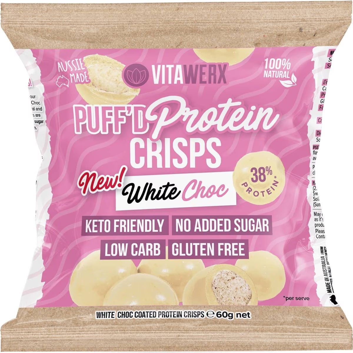Vitawerx White Chocolate Puff 60g