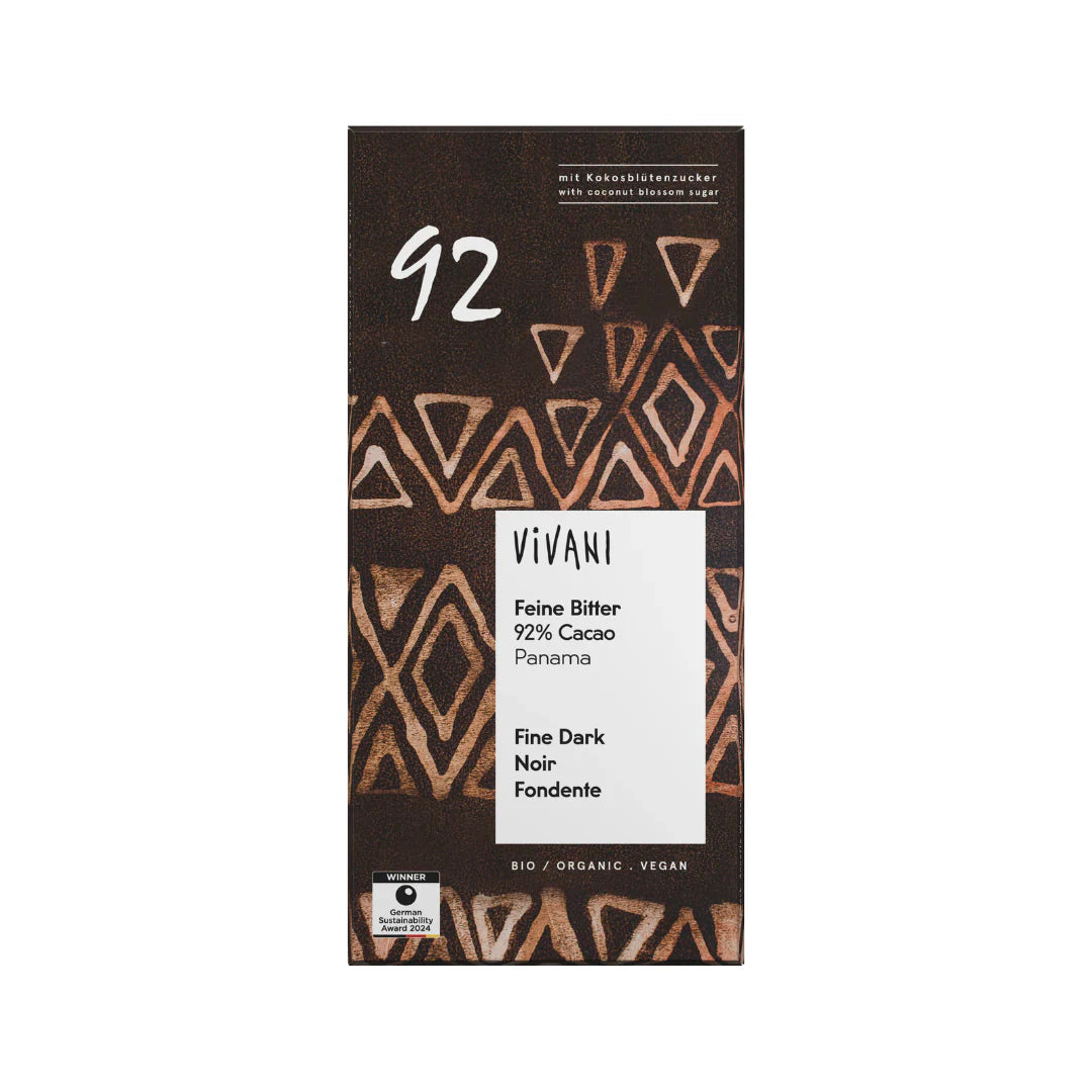 Vivani 92% Fine Dark Choc 80g