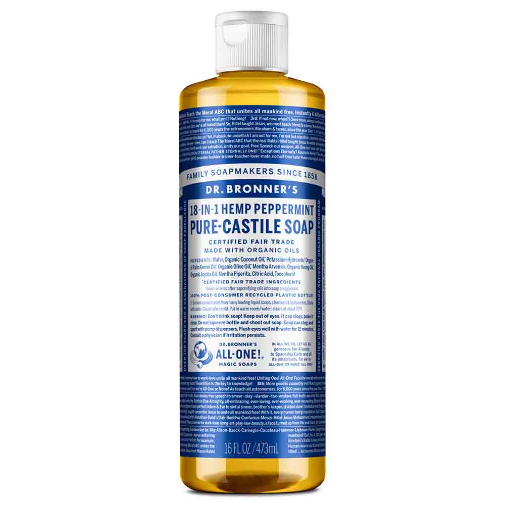 Dr Bronner's Castile Soap Peppermint 473ml
