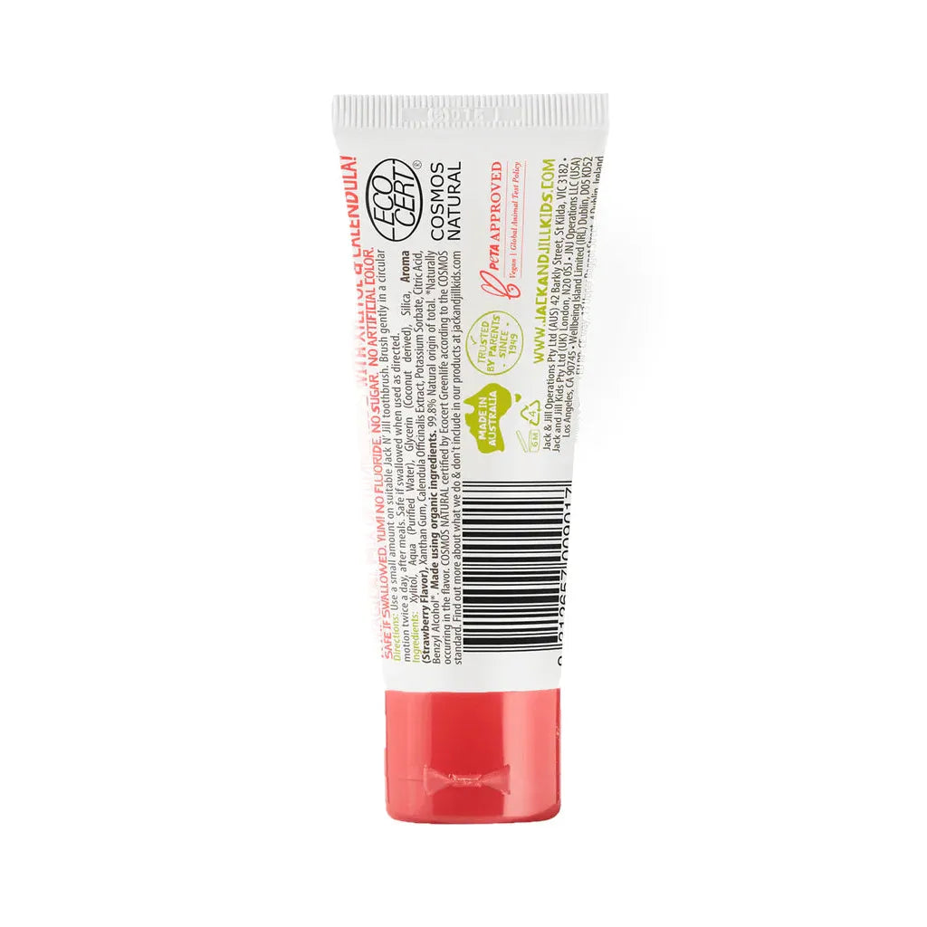 Jack N Jill Kids Toothpaste Strawberry Fluoride Free 50g