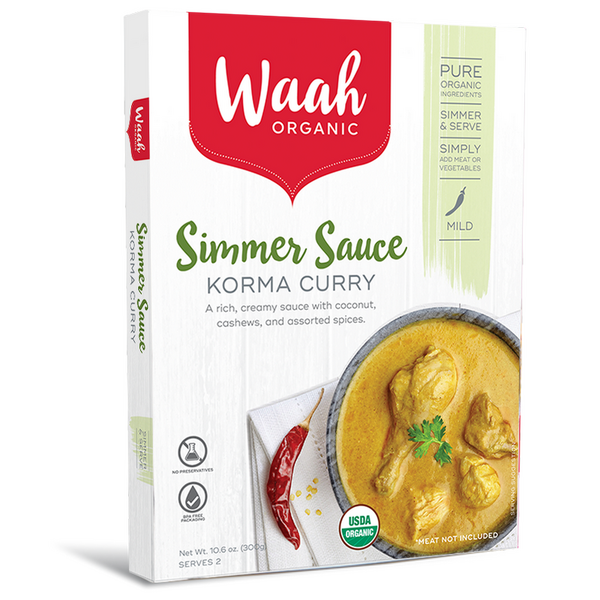 Waah Organics Simmer Sauces Korma Curry 300g