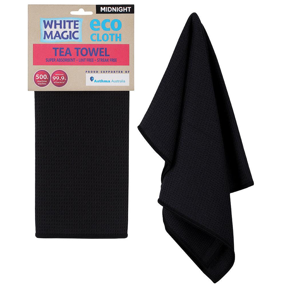 White Magic Cloth Tea Towel Midnight 1Pk