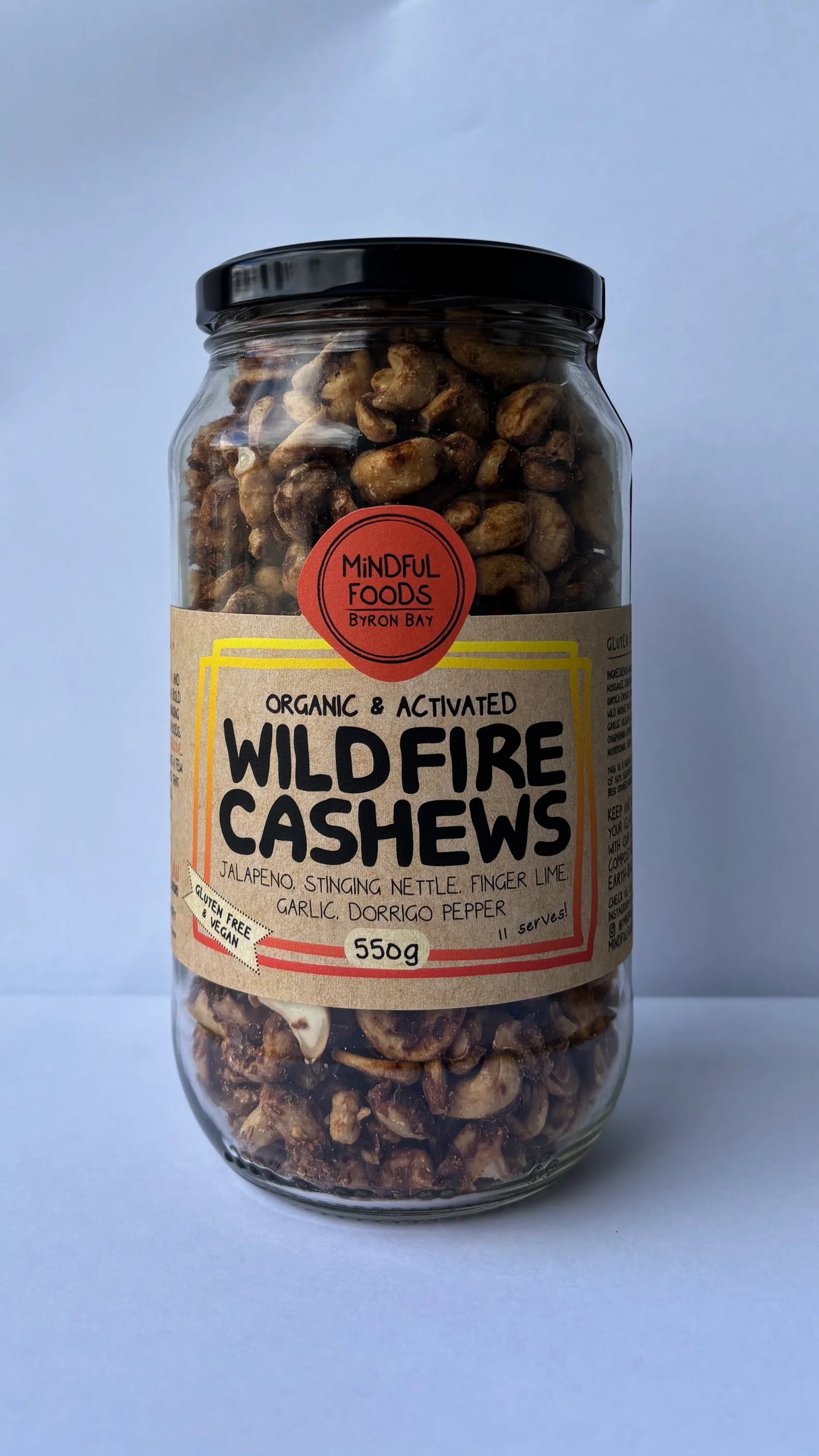 Mindful Foods Wildfire Cashews 550g