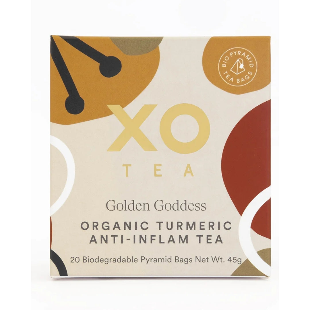 XO TEA Turmeric Anti-Inflammatory Tea Certified Organic (Golden Goddess) 20tb
