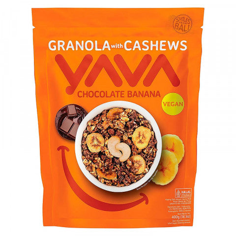 Yava Granola Cashew Chocolate Banana 400g