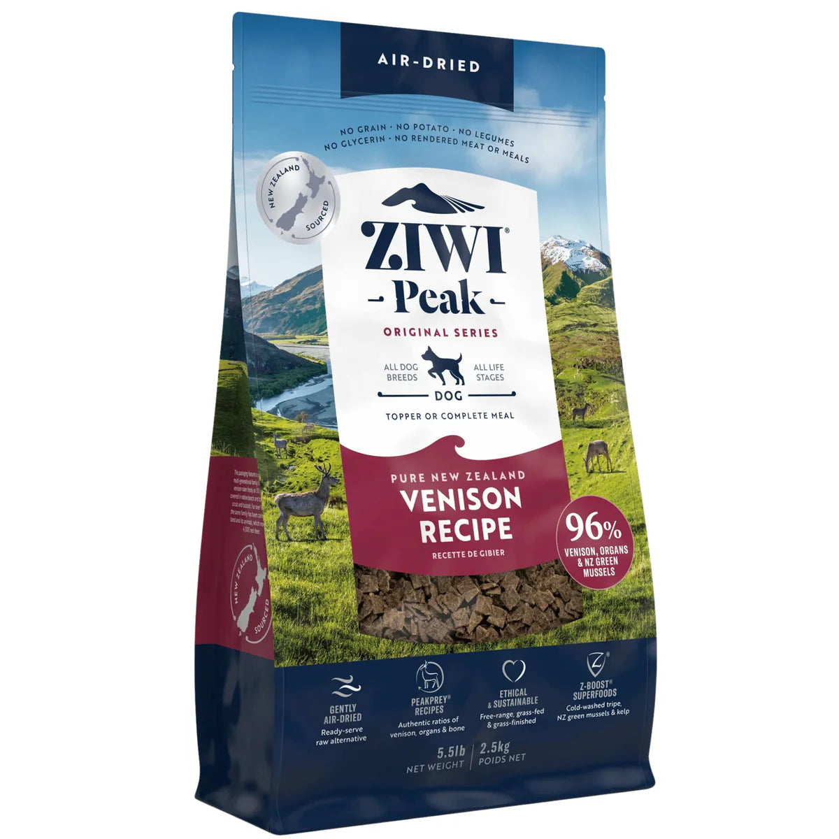 Ziwi Peak Dog Air Dried Venison 2.5Kg