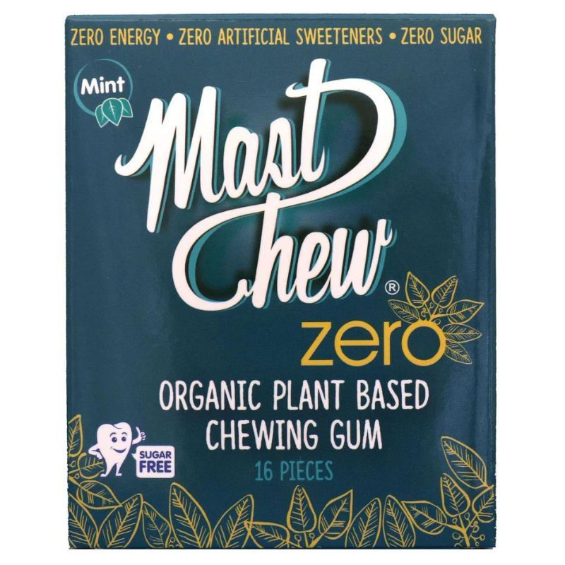 Mast Chew Organic Chewing Gum Zero Blister Pack Spearmint 16 pc