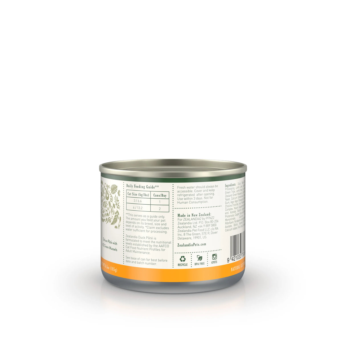 Zealandia Duck Pate Wet Cat Food