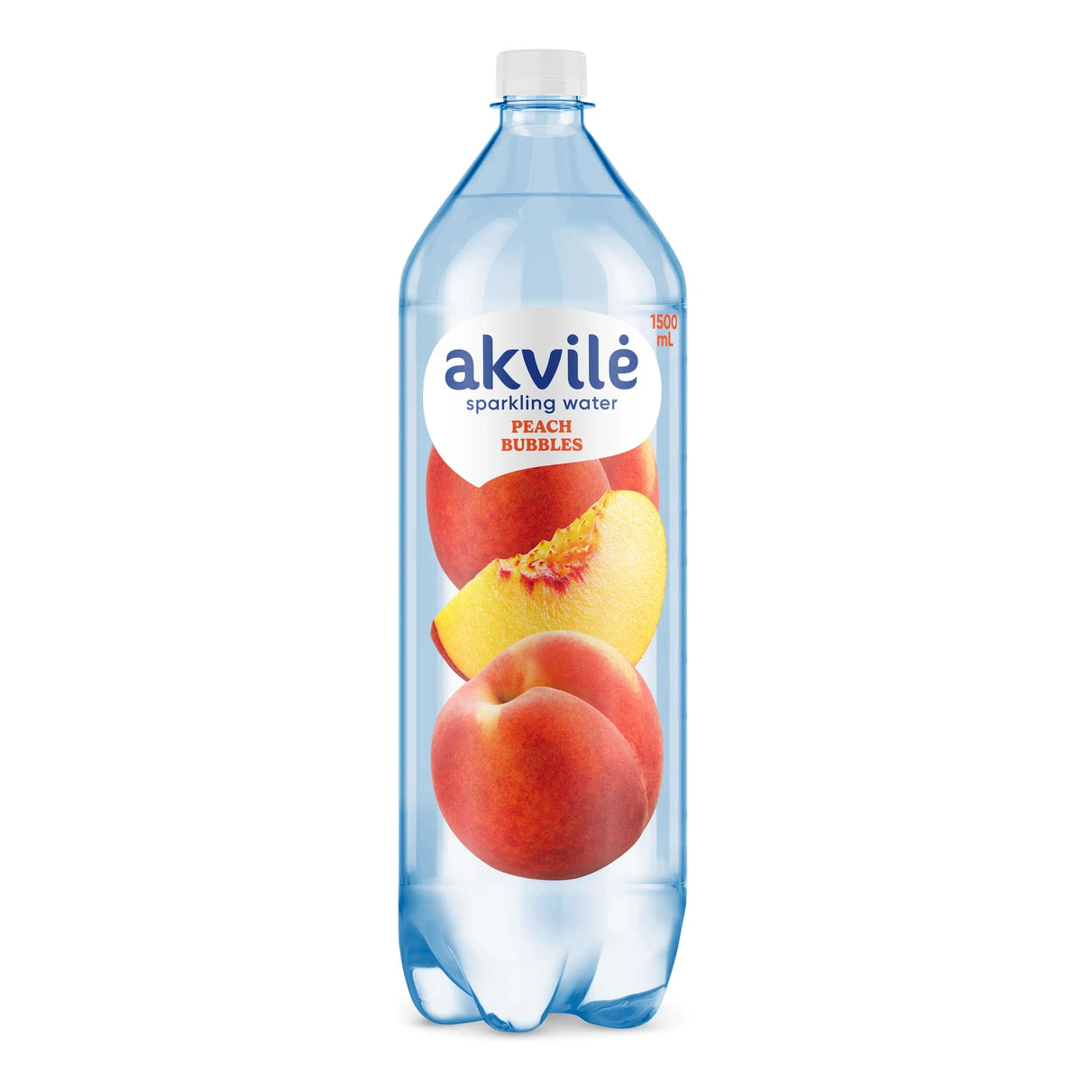 Akvilė Peach Bubbles Sparkling Water 1.5L bottle