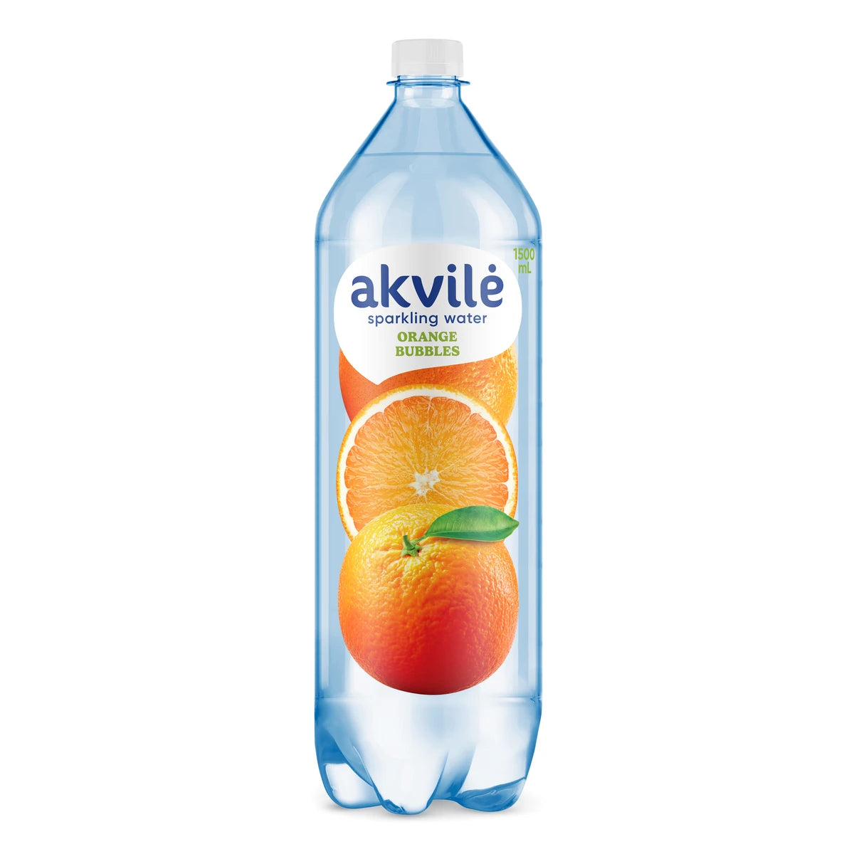 Akvilė Orange Bubbles Sparkling Water 1.5L bottle