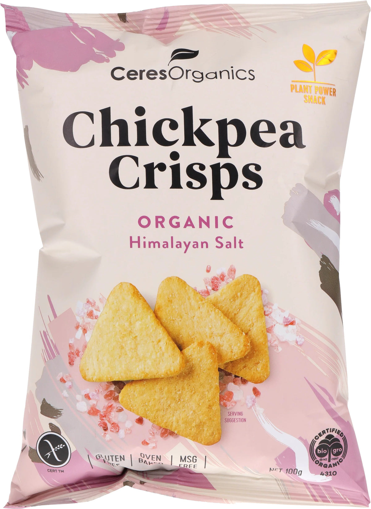 Ceres Organics Chickpea Crisps Himalayan Salt 100g