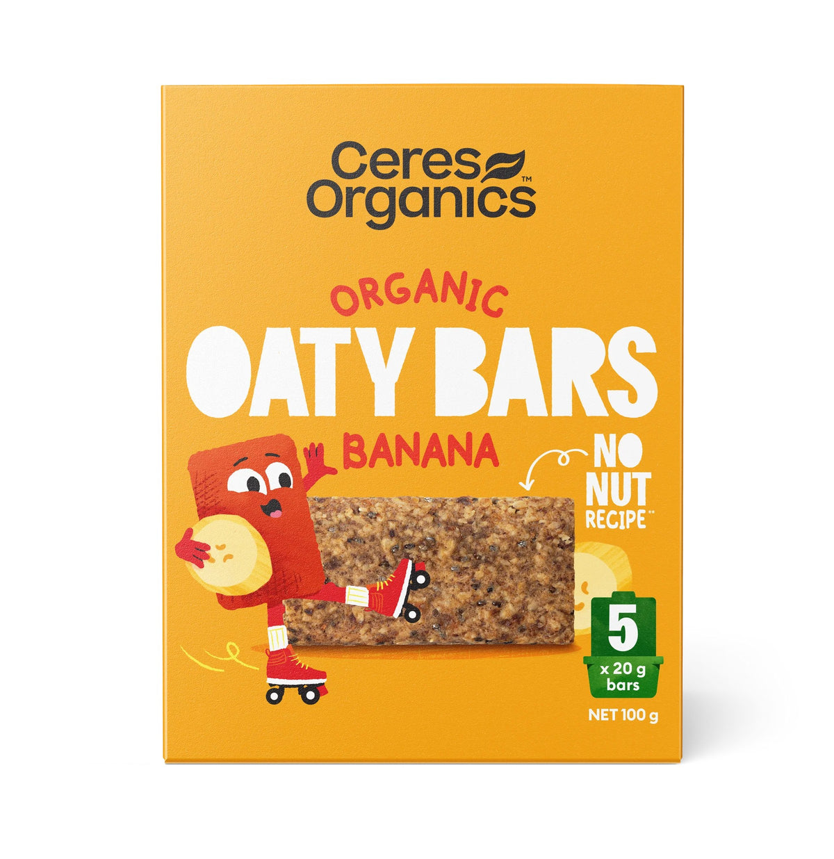 Ceres Organics Oaty Bars Banana 100g