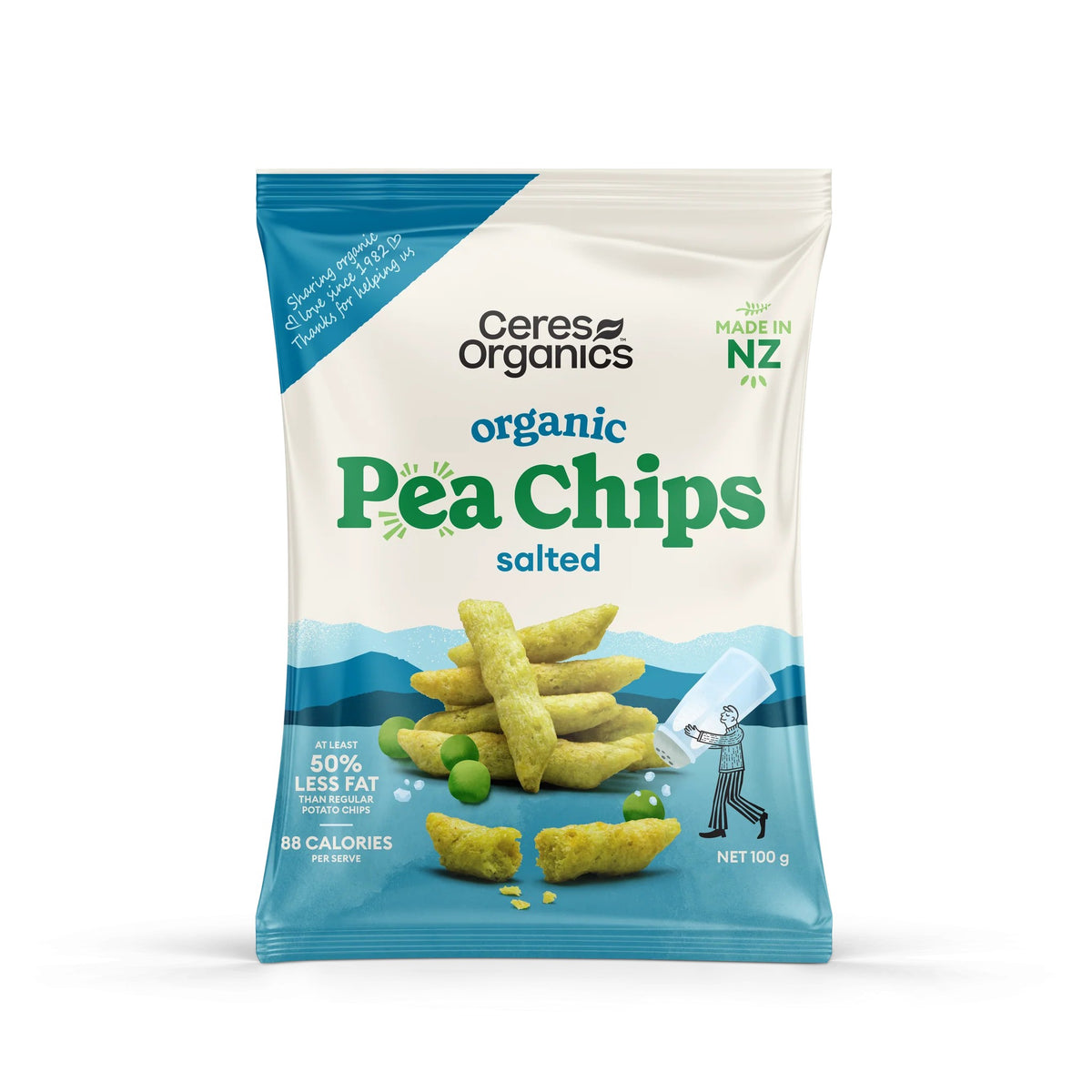 Ceres Organics Pea Chips Salted 100g