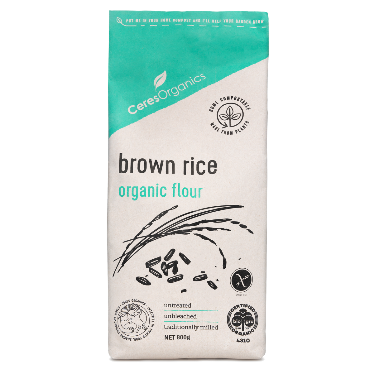 Ceres Organics Rice Brown Flour 800g