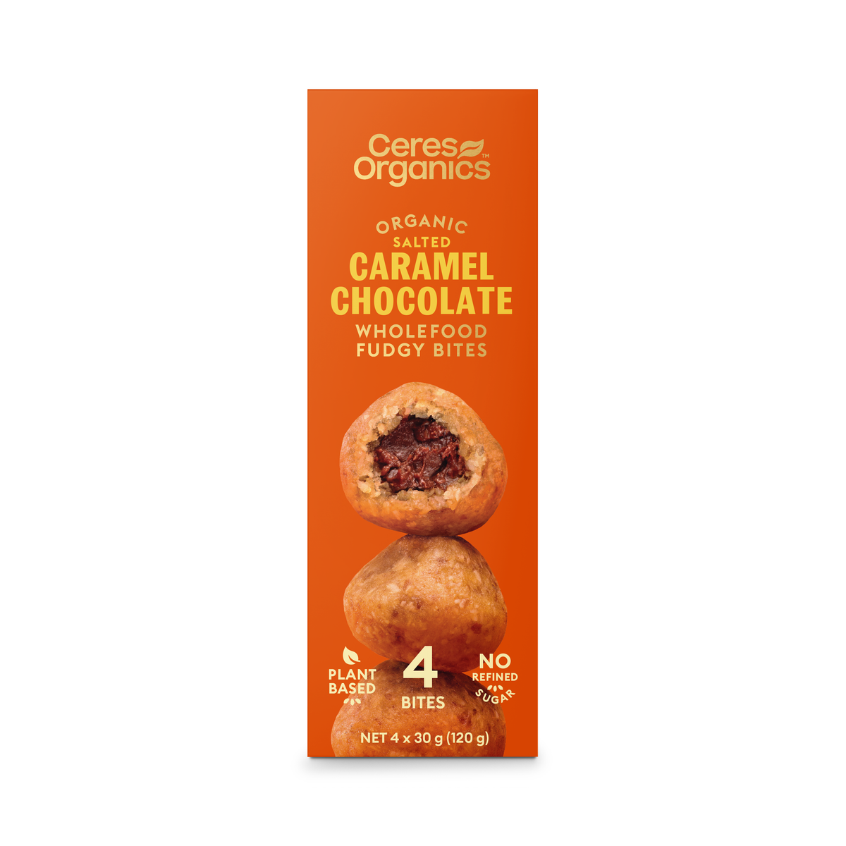 Ceres Organics Wholefood Fudgy Bites - Caramel Chocolate 120g