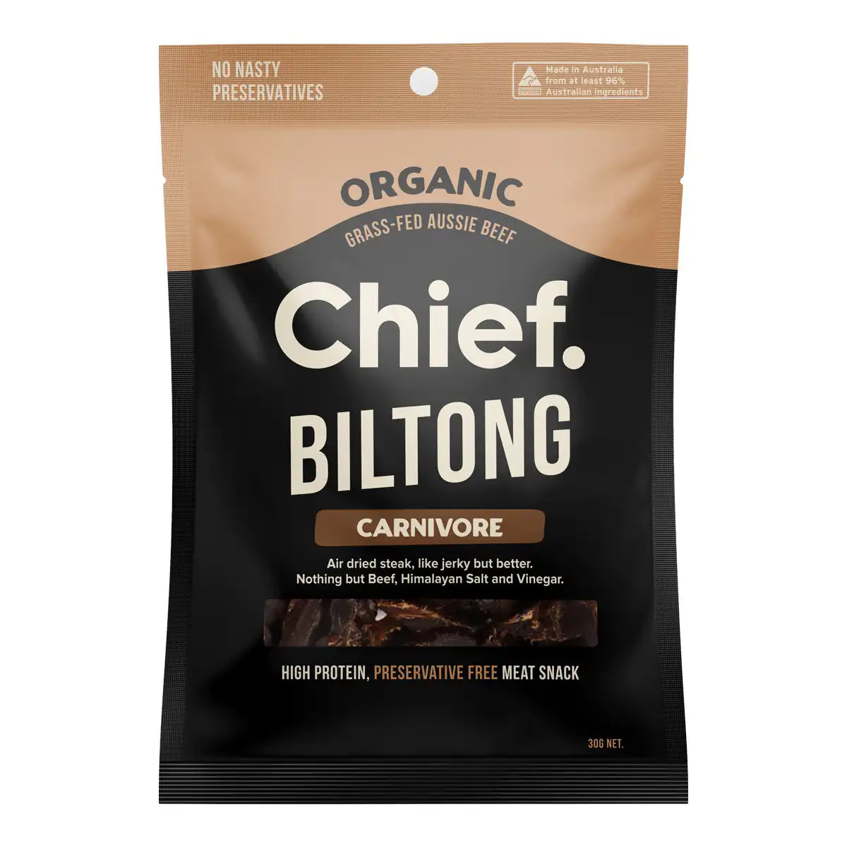Chief Organic Biltong Carnivore 30g