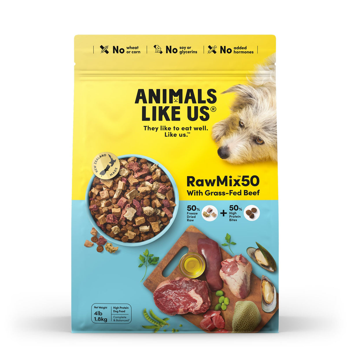 Animals Like Us RawMix50 with Grass-Fed Beef 340g