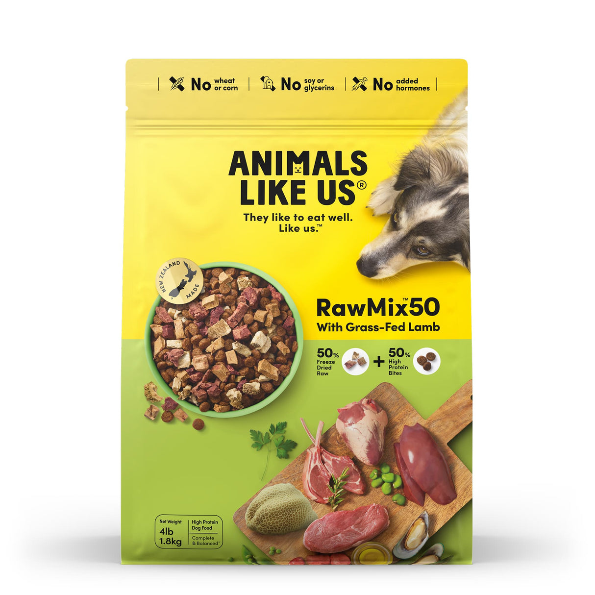 Animals Like Us RawMix50 with Grass-Fed Lamb Dry Dog Food 340g