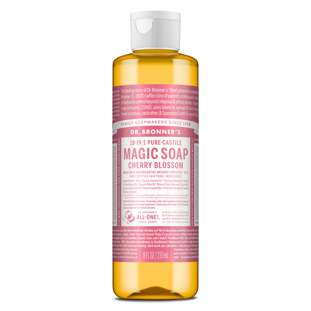 Dr Bronner's Cherry Blossom Pure-Castile Liquid Soap 237ml