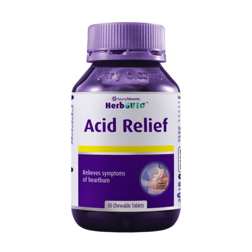 Henry Blooms HerbGUT+ Acid Relief 30 chewable tablets