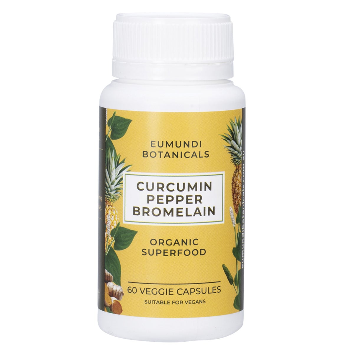 Eumundi Botanicals Curcumin Pepper Bromelain 60 Capsules