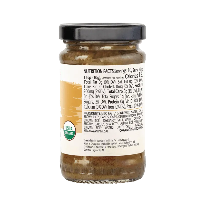 Mekhala Organic Miso Ginger Paste With A Touch of Sweetness 100g