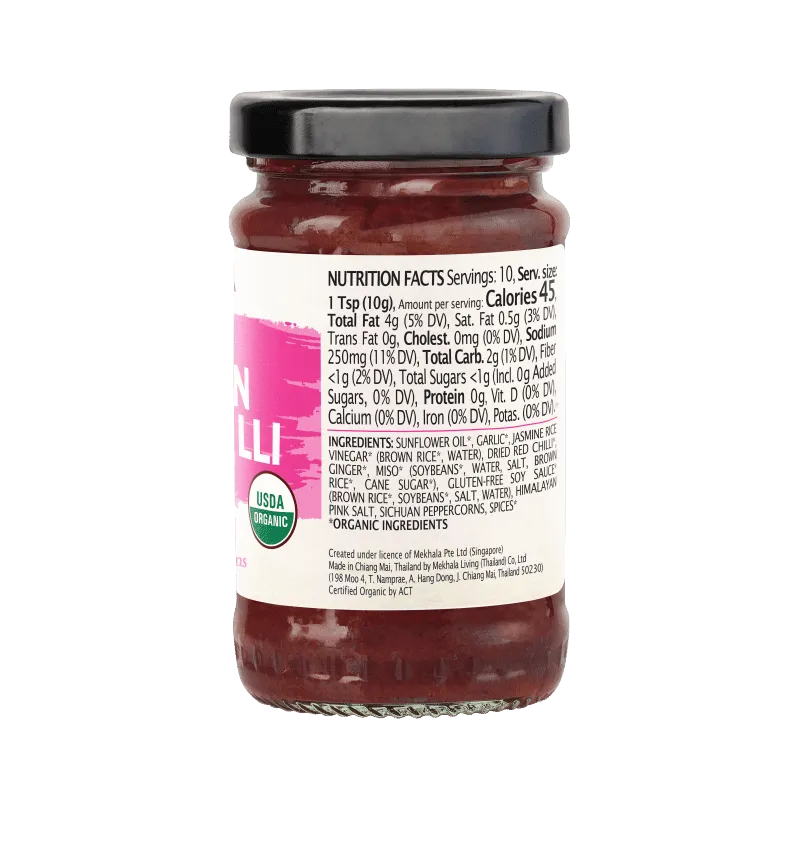 Mekhala Organic Sichuan Mala Chilli Paste With Sichuan Peppercorns 100g