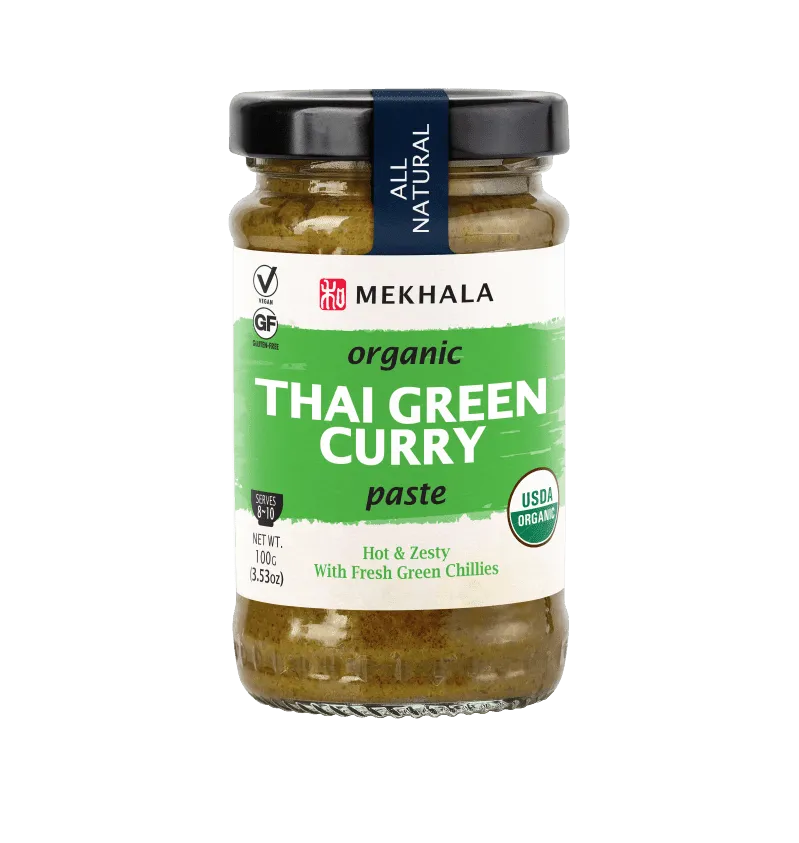 Mekhala Organic Thai Green Curry Paste with Fresh Green Chillies 100g