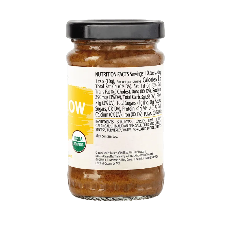 Mekhala Organic Thai Yellow Curry Paste With Cloves and Cinnamon 100g
