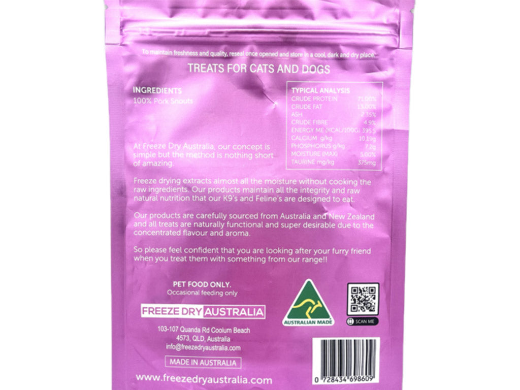 Freeze Dry Australia Pig Snout 100g