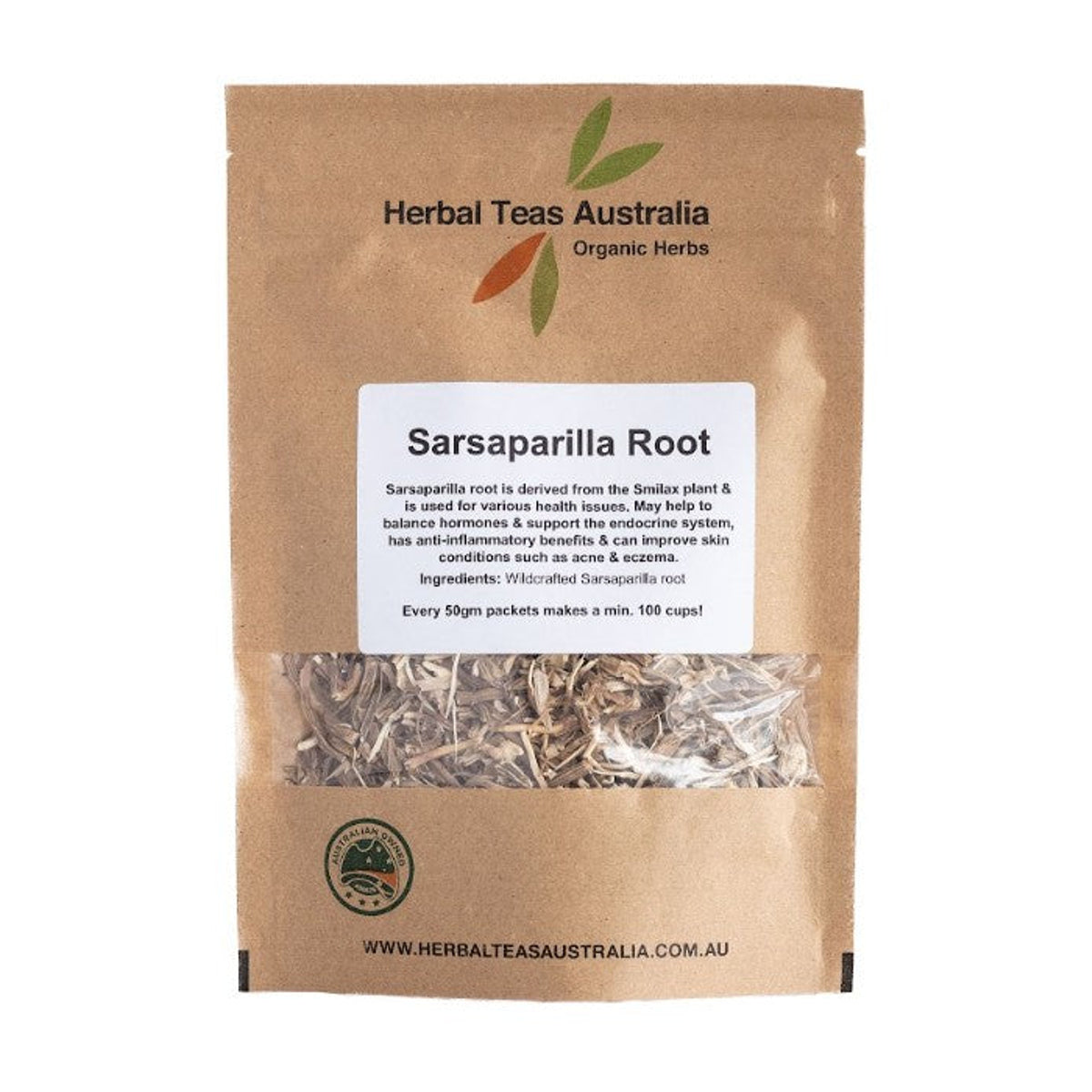Herbal Teas Australia Sarsaparilla Root Loose Leaf 50g