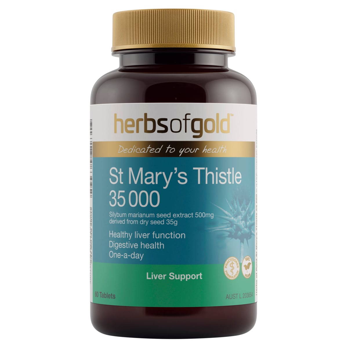 Herbs of Gold St Mary's Thistle 35 000 60 Tablets