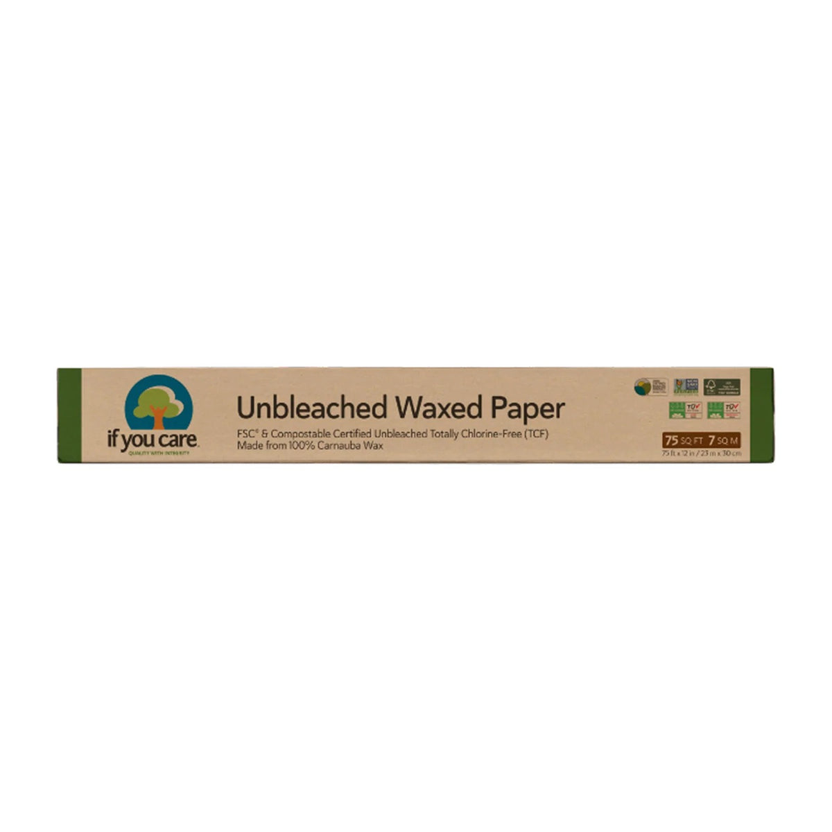 If You Care Unbleached Waxed Paper roll