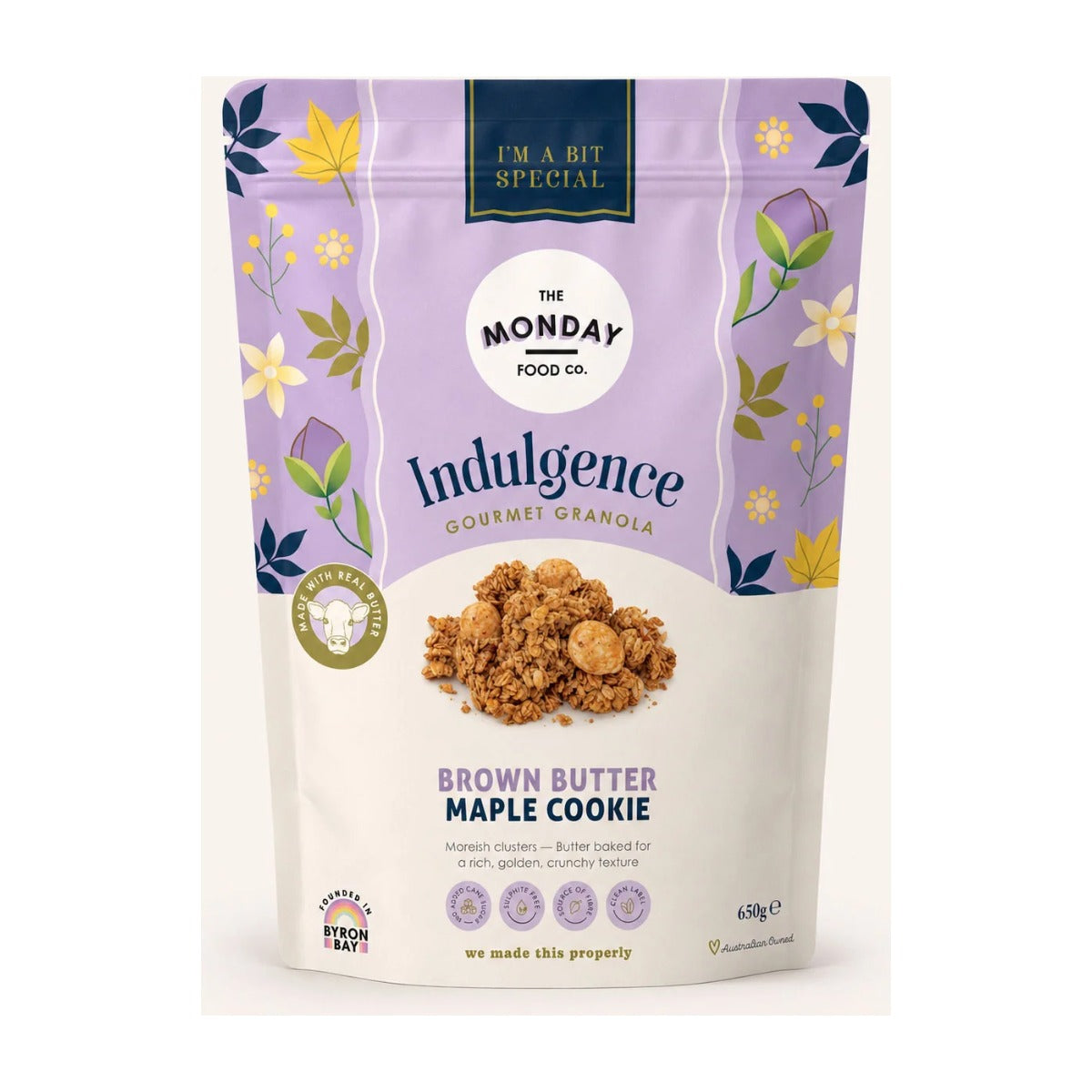 The Monday Food Co Indulgence Brown Butter Maple Cookie Granola 650g