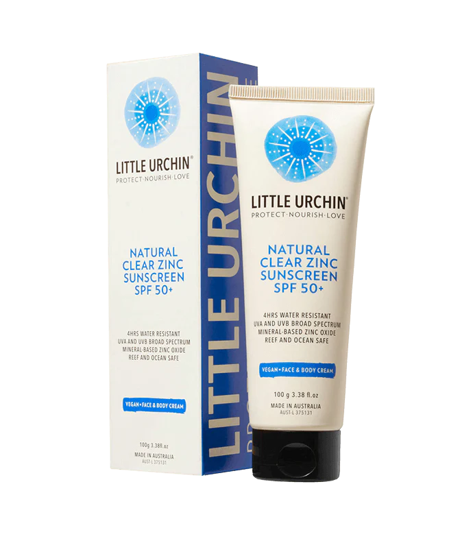 Little Urchin Natural Clear Zinc Sunscreen SPF 50+ 100g